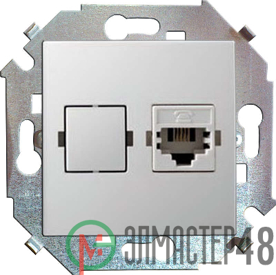 Механизм розетки комп. СП Simon15 RJ45 бел. Simon 1591598-030