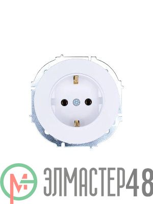 Розетка 1-м OSEN IP20 с заземл. ПБТ бел. LEZARD 743-0288-122B