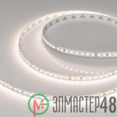 Лента светодиодная RT-A128-8mm 24V Day 4000К 9.6Вт/м IP20 2835 высок. эффект. 150лм/Вт (уп.5м) Arlight 036211
