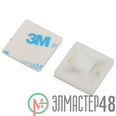 Площадка самоклеящаяся под хомуты 25х25мм NO-225-302 бел. (уп.50шт) Эра Б0066675
