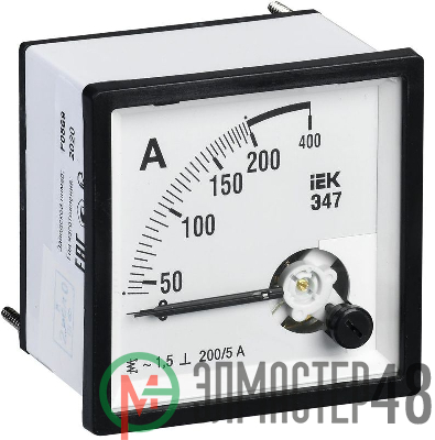 Амперметр Э47 72х72мм 200/5А кл. точн. 1.5 ИЭК IPA10-6-0200-E