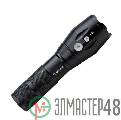 Фонарь Premium 5Вт Q5 LED питание 1х3.7В 18650 Li-on авиац. алюмин. КОСМОС KosAL_5W