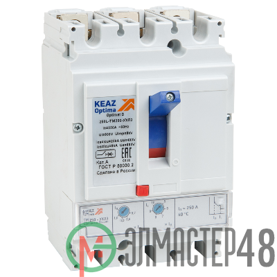 Выключатель автоматический OptiMat D250N-TM160-УХЛ3 КЭАЗ 291432