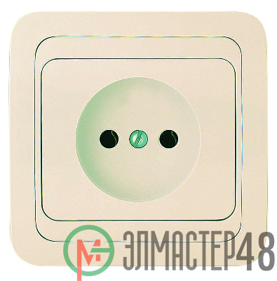 Розетка 1-м СП Mimoza 16А IP20 без заземл. крем./крем. Makel 25002