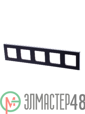 Рамка Levit 5п антрацит/дым. черн. ABB 2CHH015050A6063