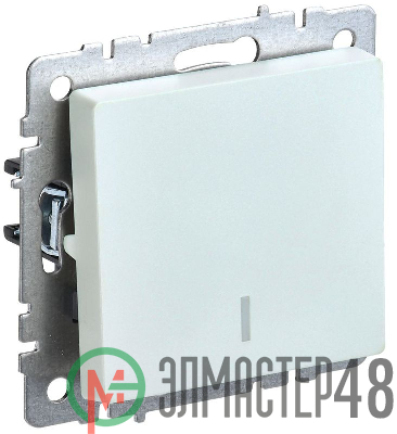 Выключатель 1-кл. СП BRITE ВС10-1-1-БрЖ 10А с инд. жемчуж. IEK BR-V10-1-10-K36