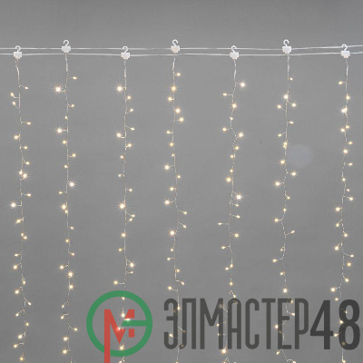 Гирлянда светодиодный занавес из росы "Фейерверк" 3х2м 600 LED IP20 230В тепл. бел. Neon-Night 315-856