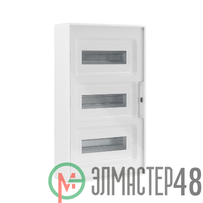 Щиток настенный 36мод. FRAME с прозр. дверцей с 4 шинами PEN (2шт на 8 отверст. и 2шт на 10 отверст.) бел. DKC F36W1WT