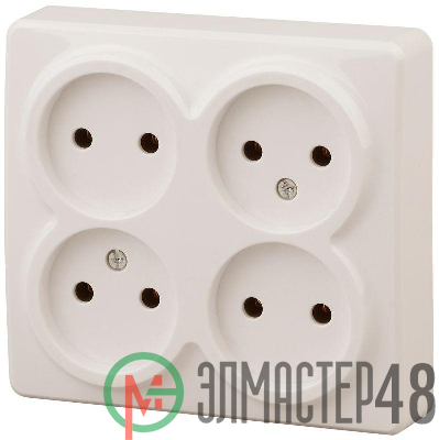 Розетка ОП 11-2210-02 4х2P 16АХ-250В Эксперт сл. кость ЭРА Б0020707
