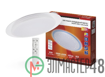 Светильник светодиодный COMFORT GALAXY-RGB 80Вт 230В 3000-6500К 6000лм 600х85мм с пультом ДУ IN HOME 4690612035178