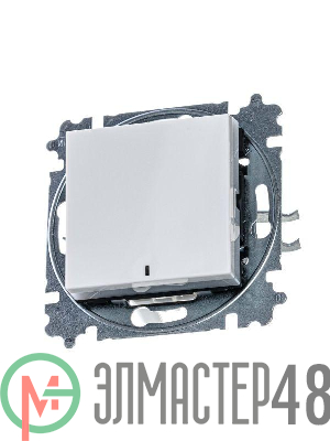 Выключатель 1-кл. СП Levit IP20 с подсветкой бел./ледяной ABB 2CHH590146A6001