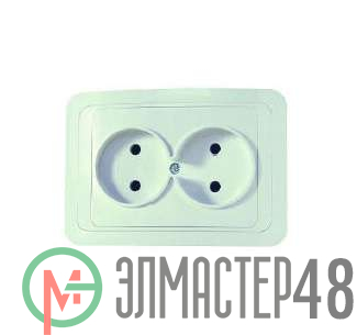 Розетка 2-м СП Mimoza 16А IP20 без заземл. бел./бел. Makel 12017