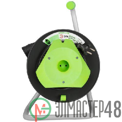Удлинитель на пластик. катушке 1х40м без заземл. GAZ-2x1-40m Greenline ПВС 2х1 Эра Б0065109