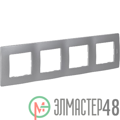 Рамка 4-м Etika алюм. Leg 672554