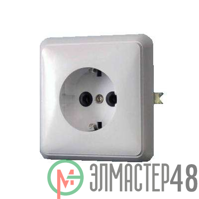 Розетка 1-м СП с заземл. бел. БЕЛТИЗ РС16-004 Молодечно