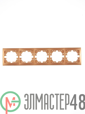 Рамка 5-м Мира горизонт. метал. зол. Lezard 701-1300-150