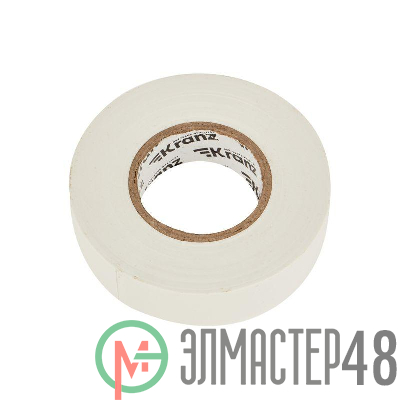 Изолента ПВХ профессиональная 0.18х19мм 20м бел. (уп.10шт) Kranz KR-09-2801