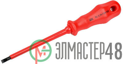 Отвертка диэлектрическая шлицевая SL5.5х125 K2 1000В ARMA2L 3 IEK A2L3-SC30-K2-SL-55-125