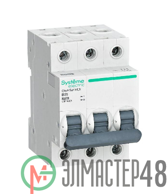 Выключатель автоматический 3п City9 Set (АВ) B 25А 6кА 400В SE C9F16325