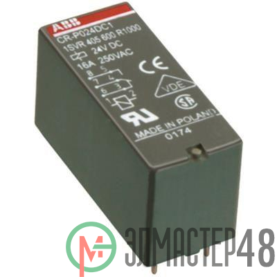 Реле CR-P012DC2 12B DC 2ПК (8A) ABB 1SVR405601R4000