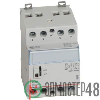 Контактор мод. 63А/4п 4НЗ 230В с ручкой упр. CX3 Leg 412557