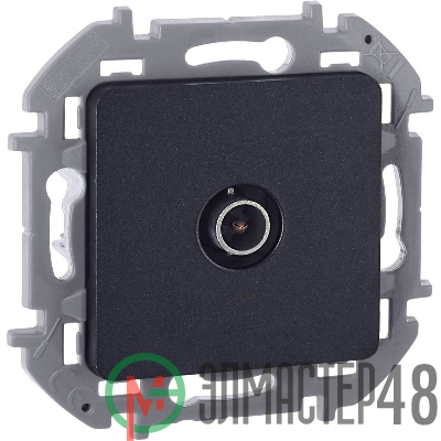Розетка TV "звезда" Inspiria 2дБ 0-2400мГц антрацит Leg 673853