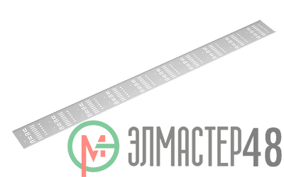 Органайзер-лоток вертикальный перфорированный кабельныйв шкаф 47U VCM-47U-GY метал. сер. (RAL 7035) Cabeus 10625c