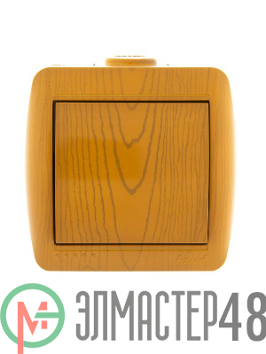 Выключатель 1-кл. ОП Nata 10А IP20 ольха LEZARD 710-0700-100