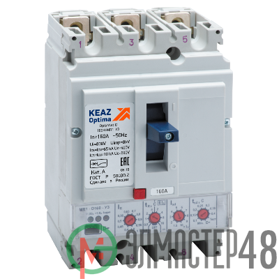 Выключатель автоматический 160А OptiMat D160H MR1 У3 КЭАЗ 285503