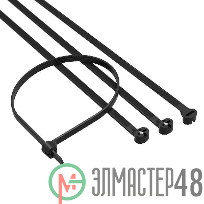 Хомут кабельный 7.6х370 P6.6 с двойным замком черн. (уп.100шт) DKC 21327SR