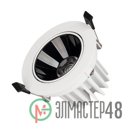 Светильник светодиодный MS-FORECAST-BUILT-TURN-R102-12W Day4000 WH-BK 32 deg IP20 230В металл Arlight 033659