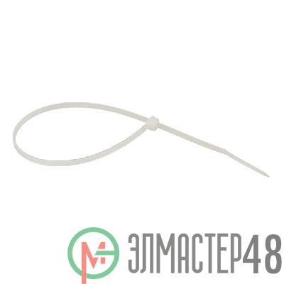 Хомут кабельный 2.5х200 нейл. бел. (уп.100шт) EKF plc-c-2.5x200