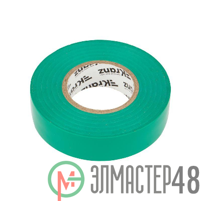 Изолента ПВХ профессиональная 0.18х19мм 20м зеленая (уп.10шт) Kranz KR-09-2803