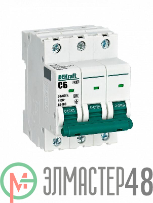 Выключатель автоматический модульный 3п C 6А 6кА ВА-103  SchE 12301DEK