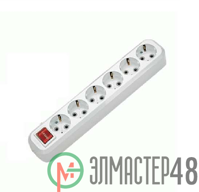 Колодка удлинителя 6-м с заземл. с выкл. Makel MGP 231