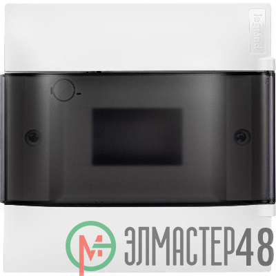 Щиток пластиковый встраиваемый Practibox S 1х6 дым. дверь Leg 134556