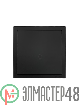 Кнопка звонка СП ZIMA IP20 безвинт. зажим черн. бархат LEZARD 704-4288-103QC