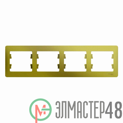 Рамка 4-м Glossa горизонт. фисташк. SchE GSL001004