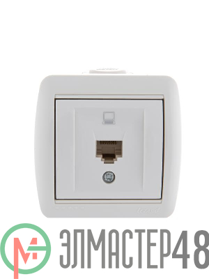 Розетка компьютерная 1-м ОП Ната RJ45 бел. Lezard 710-0200-139