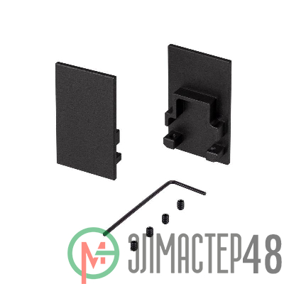 Заглушка SL-COMFORT-2542 BLACK глухая металл (комплект) Arlight 031773(1)