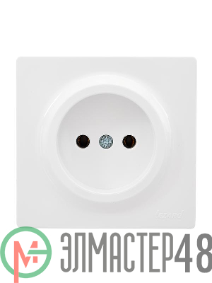 Розетка 1-мес. без заземл. LETO ПБТ бел. LEZARD 752-0200-121B