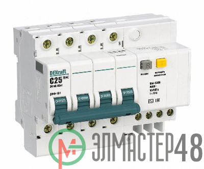 Выключатель автоматический дифференциального тока 4п C 32А 30мА тип AC 4.5кА ДИФ-101 SchE 15023DEK