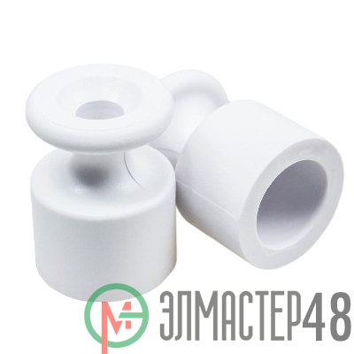 Изолятор ОП пластик бел. (уп.10шт) Bironi B1-551-21-10