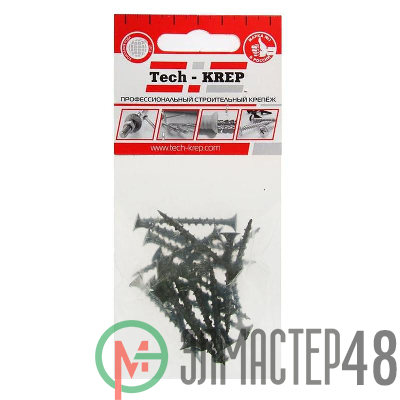 Саморез 3.8х41 гипсокартон-дерево (уп.25шт) пакет Tech-Krep 102372
