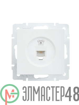 Розетка телефонная СП Vesna евро стандарт механизм бел. LEZARD 742-0288-137
