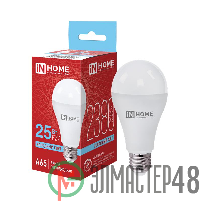 Лампа светодиодная LED-A70-VC 25Вт 230В E27 6500К 2000лм IN HOME 4690612024103