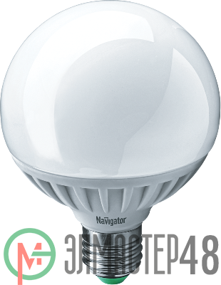 Лампа светодиодная 94 147 NLL-G95-12-230-2.7K-E27 12Вт шар 2700К тепл. бел. E27 1000лм 176-264В Navigator 94147