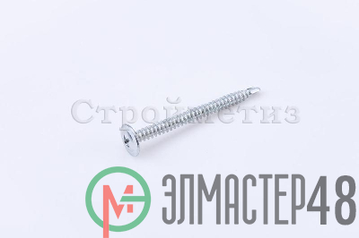 Саморез 4.2х75 металл-металл с прессшайбой сверло цинк (уп.100шт) коробка СТРОЙМЕТИЗ UTORM2060175