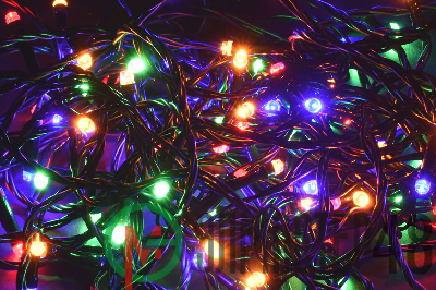 Гирлянда "Нить" 5м 50LED RGB IP20 провод зел. 230В с контроллером 8 режимов IEK LGDB110-3-050-05-G-S-20