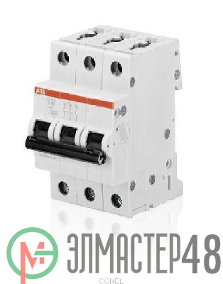 Выключатель автоматический модульный 3п C 63А 6кА SH203 C63 ABB 2CDS213001R0634